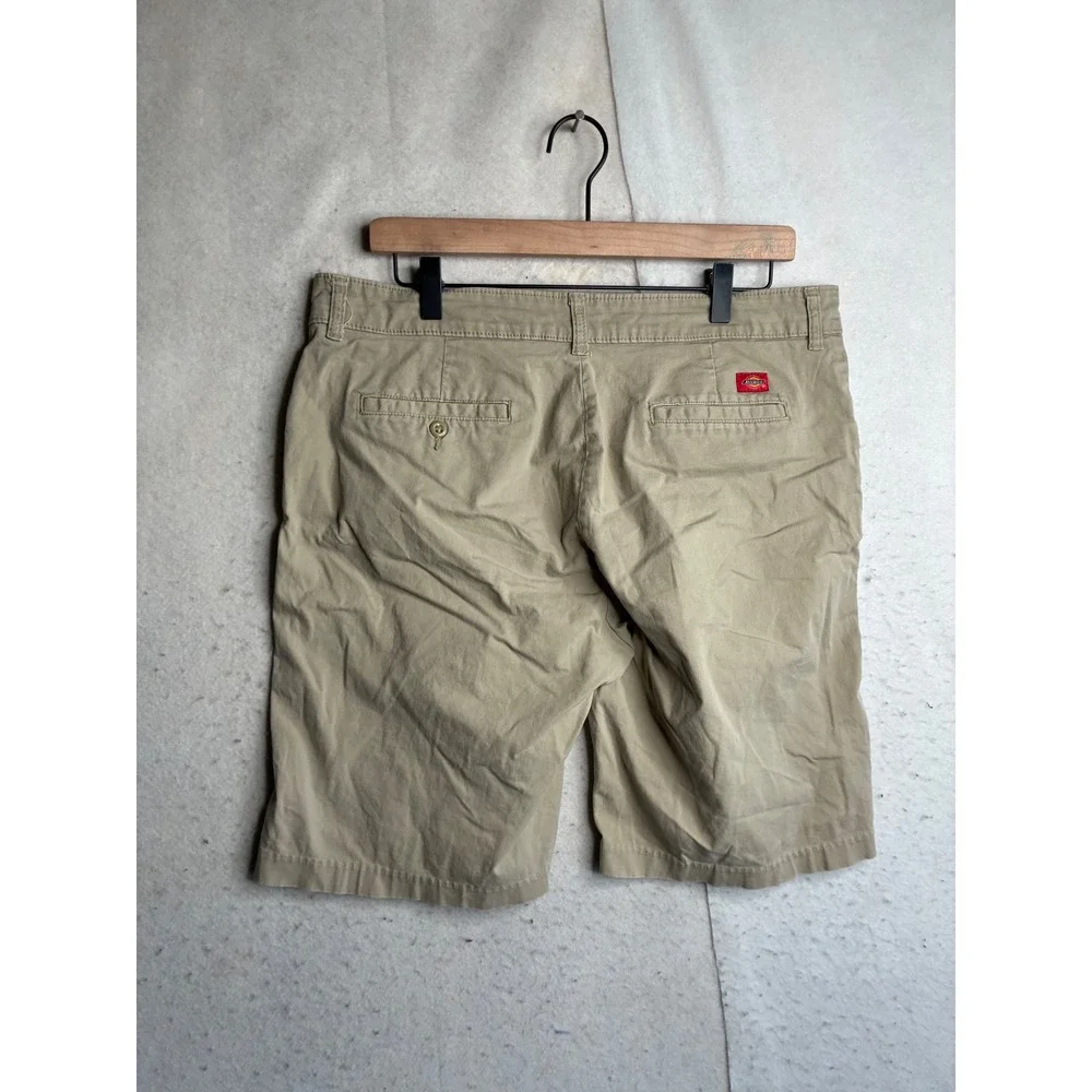 Dickies Relaxed Fit Khaki Chino Shorts Mens 14 Tan Cotton Stretch Workwear